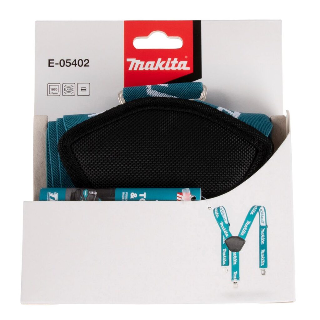 MAKITA Henkselit 50 mm leveät. Kuvassa tuotteen myyntipakkaus edestäpäin.