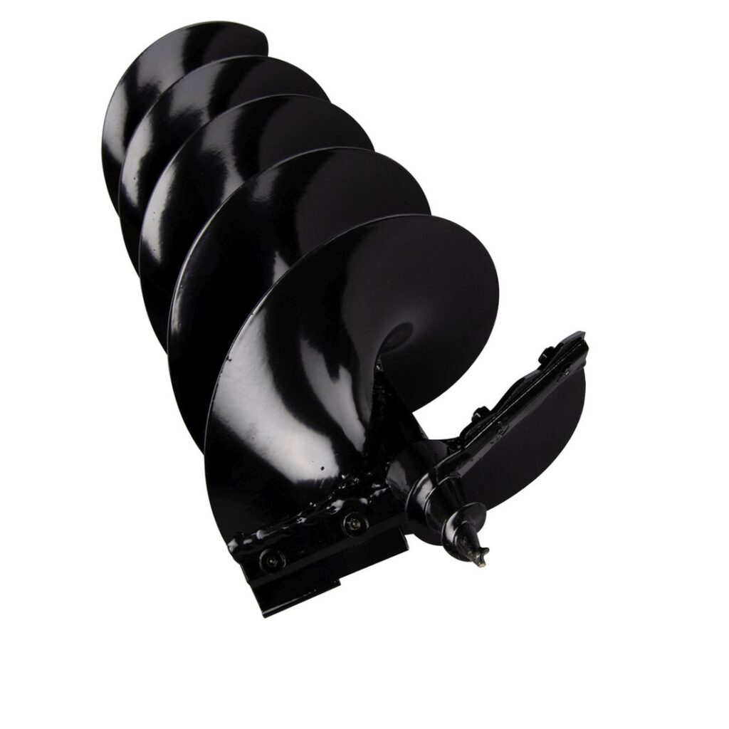 MAKITA Maakaira porakoneelle 200x800 mm, sisältää kiinnityssokan. Lähikuvassa Maakairan kärki.