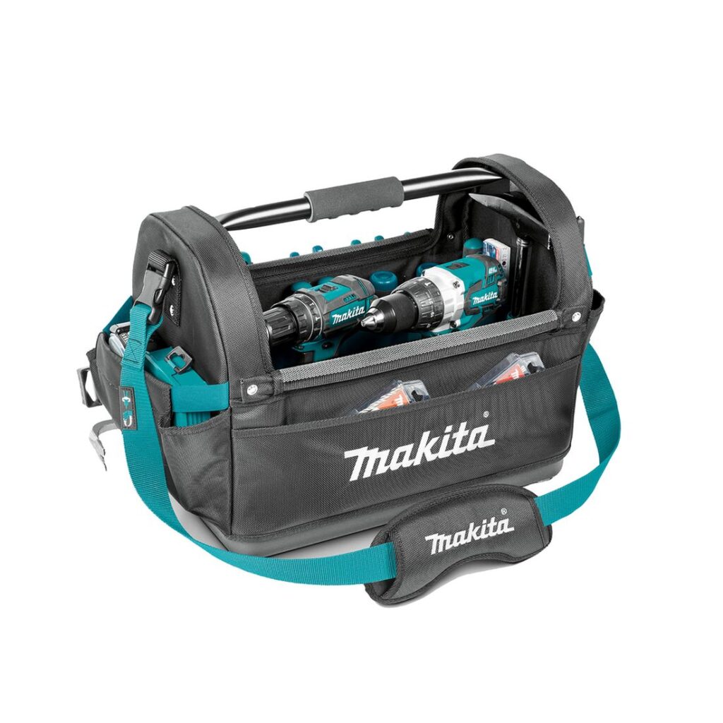 MAKITA Työkalulaukku 49cm avonainen. Kuvassa Työkalulaukku 49cm avonainen vasemmalta etuyläviistosta.