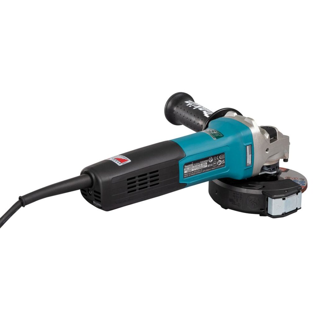 MAKITA Kulmahiomakone GA5090X01. Kuvassa Kulmahiomakone GA5090X01 oikealta takayläviistosta.