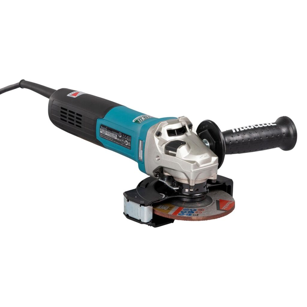 MAKITA Kulmahiomakone GA5090X01. Kuvassa Kulmahiomakone GA5090X01 vasemmalta etuyläviistosta.