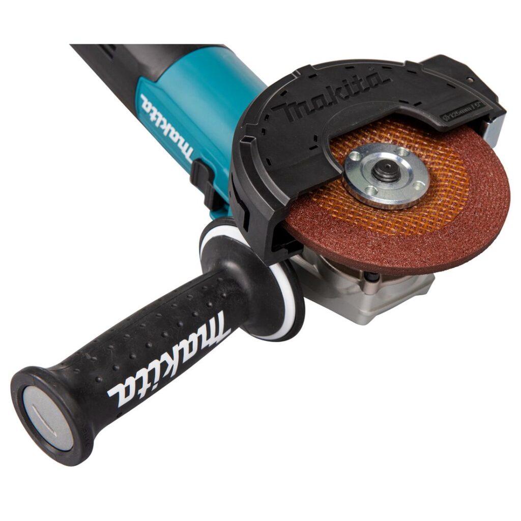 MAKITA Kulmahiomakone GA5092. Kuvassa Kulmahiomakone GA5092 vasemmalta alaviistosta.