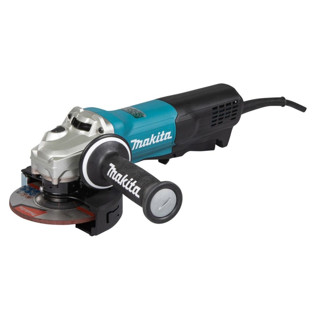MAKITA Kulmahiomakone GA9080. Kuvassa Kulmahiomakone GA9080 oikealta etuyläviistosta.