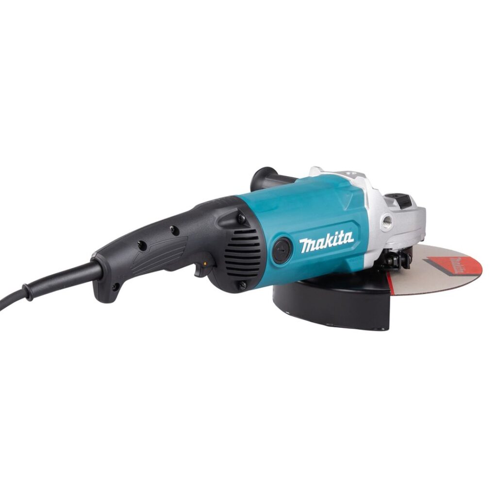 MAKITA Kulmahiomakone GA9090N1. Kuvassa Kulmahiomakone GA9090N1 oikealta takayläviistosta.