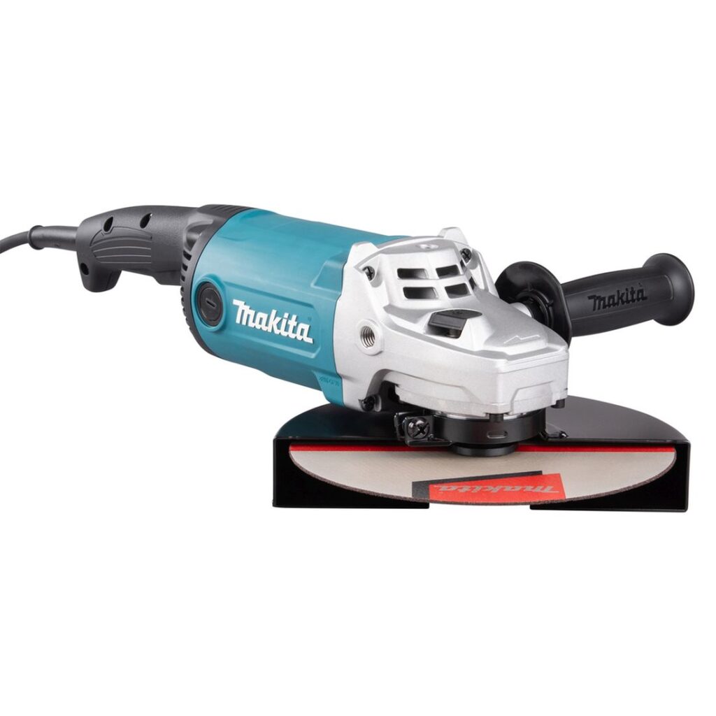 MAKITA Kulmahiomakone GA9090N1. Kuvassa Kulmahiomakone GA9090N1 vasemmalta etuyläviistosta.
