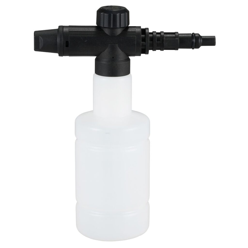 MAKITA Vaahdotuslaite pesuaineelle DHW180 LX00000001. Kuvassa Vaahdotuslaite pesuaineelle DHW180 LX00000001 oikealta sivustapäin yläviistosta.