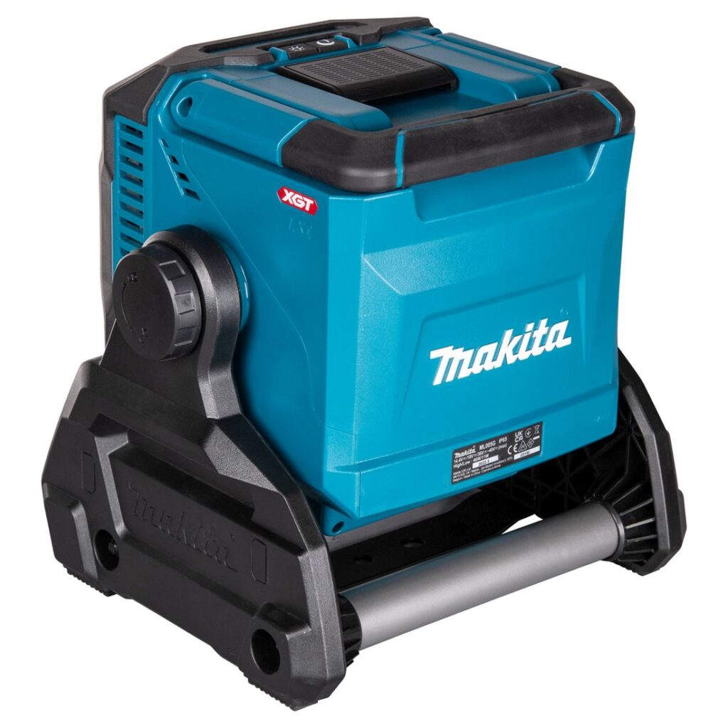 MAKITA LEDvalaisin LXT XGT. Kuvassa LEDvalaisin LXT XGT vasemmalta takayläviistosta.