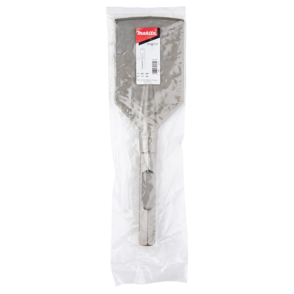 MAKITA Lapiotaltta 125x400mm. Kuvassa tuotteen myyntipakkaus edestäpäin.