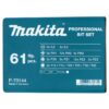 MAKITA Ruuvikärkisarja 61osaa. Kuvassa Ruuvikärkisarja 61osaa suljettuna ylhäältäpäin.