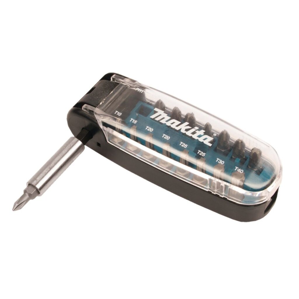 MAKITA Ruuvikärkisarja 17osaa. Kuvassa Ruuvikärkisarja 17osaa oikealta etuyläviistosta.