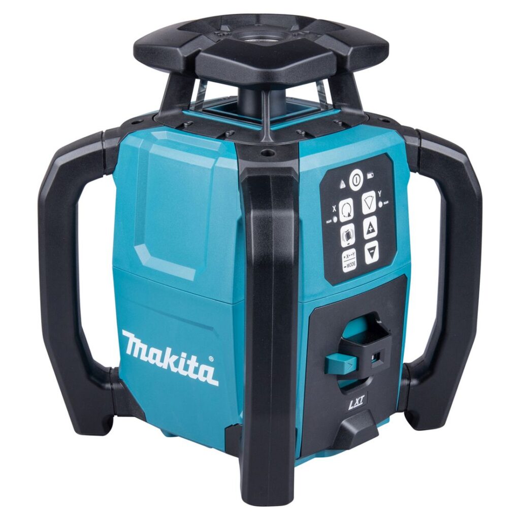 MAKITA Pyörivä laser LXT SKR001. Kuvassa Pyörivä laser LXT SKR001 vasemmalta etuyläviistosta.