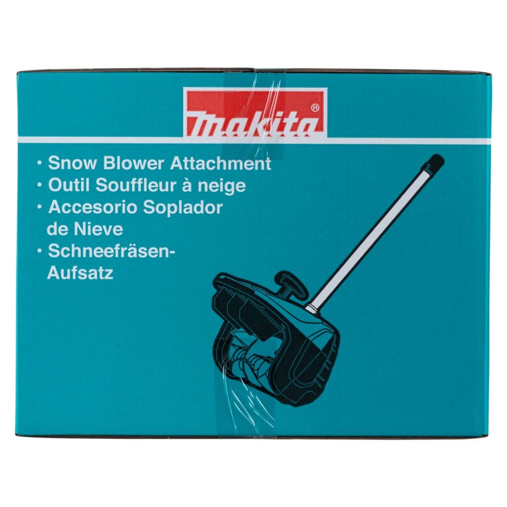 MAKITA Lumilapiolisälaite SN400MP. Kuvassa Lumilapiolisälaite SN400MP:n myyntipakkaus sivustapäin.