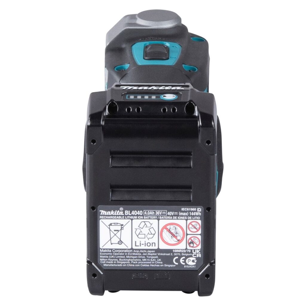 MAKITA Monitoimikone XGT TM001G. Kuvassa Monitoimikone XGT TM001G takaapäin yläviistosta.