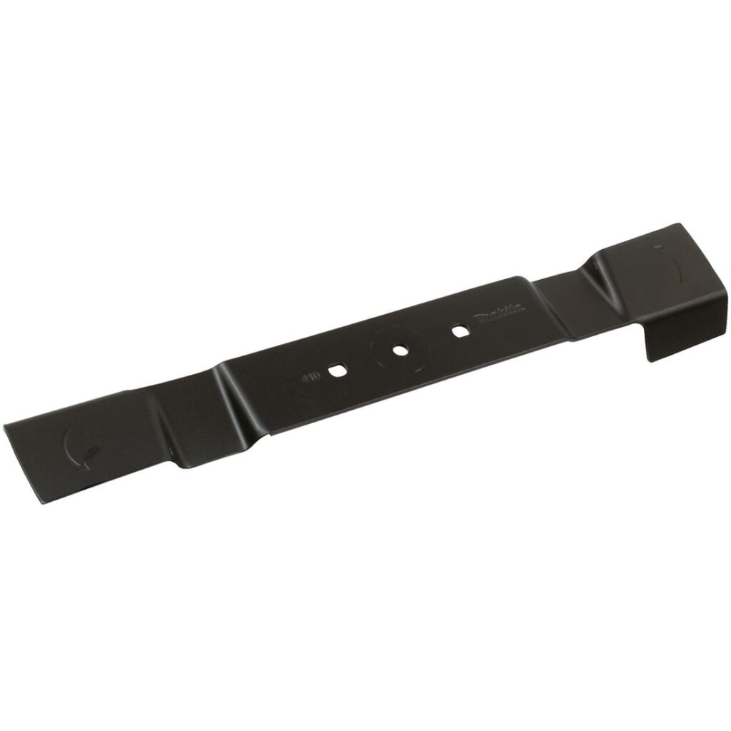 MAKITA Ruohonleikkurin terä 410 mm. Kuvassa Ruohonleikkurin terä 410 mm oikealta etuyläviistosta.