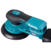 MAKITA Epäkeskohiomakone XGT ® BO004CG. Lähikuvassa epäkeskohiomakone nopeudensäädin takayläviistosta.
