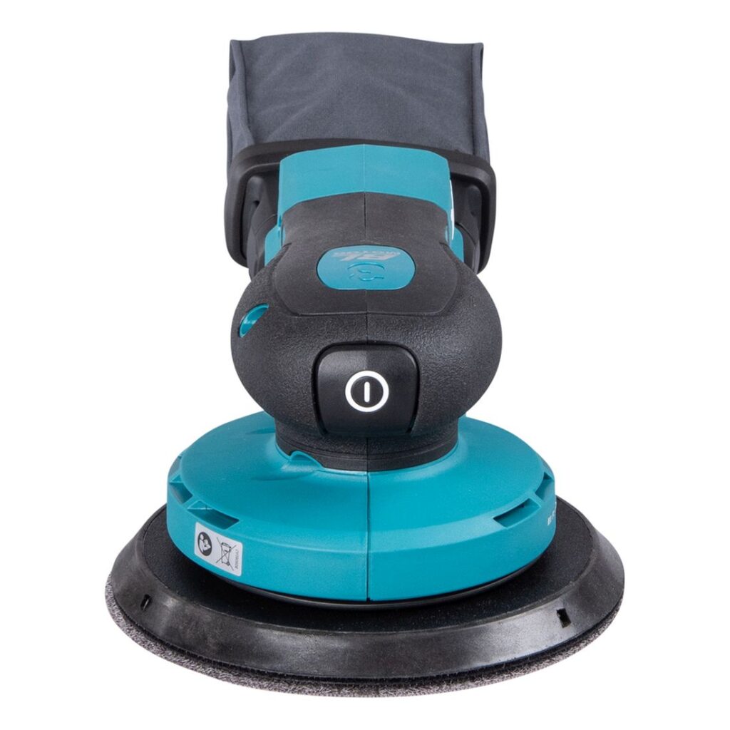 MAKITA Epäkeskohiomakone XGT ® BO004CG. Kuvassa epäkeskohiomakone edestäpäin yläviistosta.