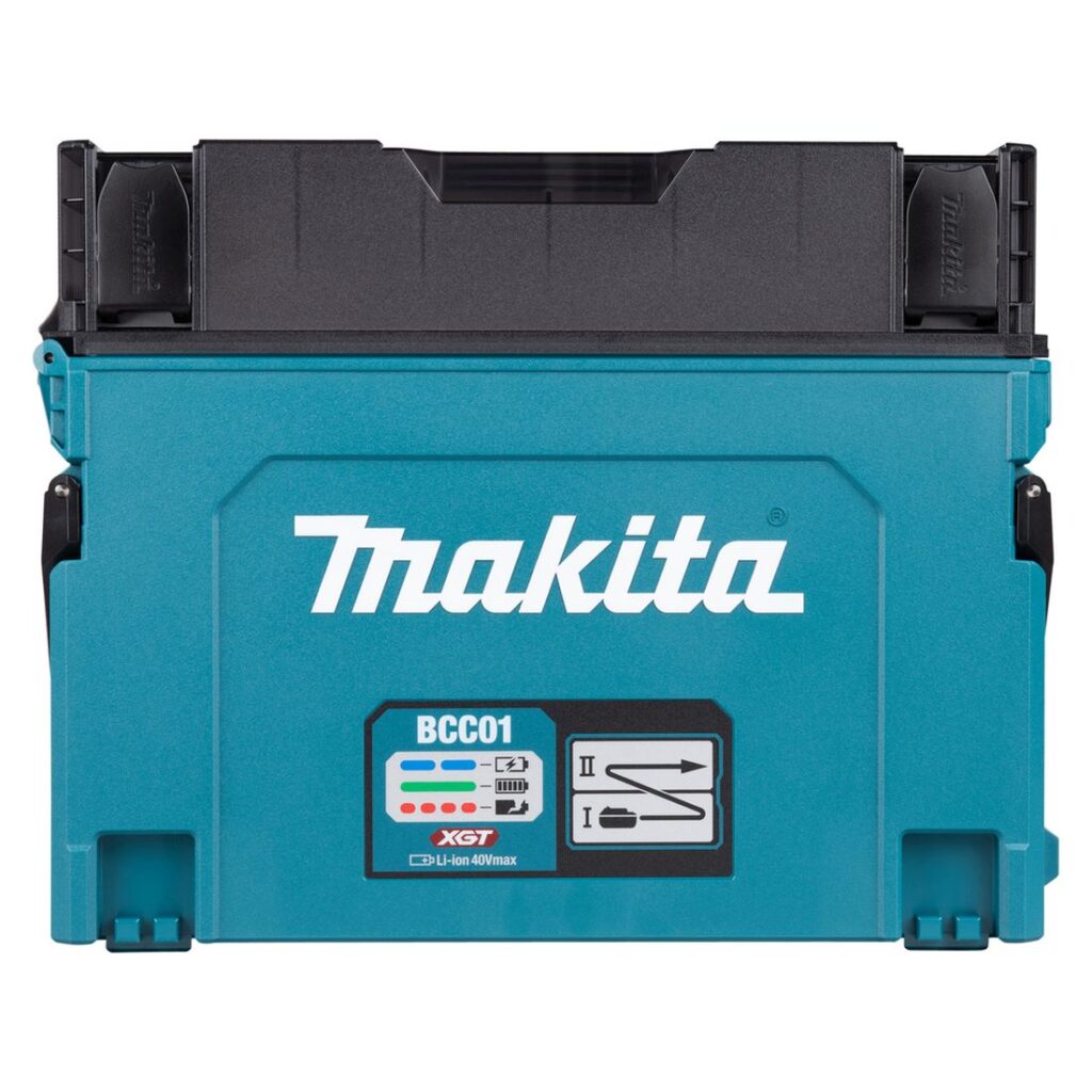 MAKITA Latausasema XGT ®, 8 porttia. Kuvassa latausasema edestäpäin.