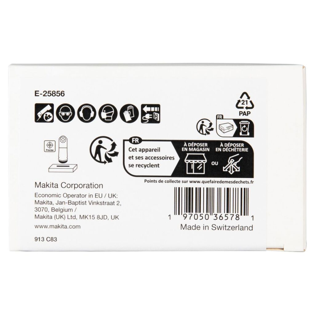 MAKITA SAHANTERÄ UPOTUKSEEN BIM, LEVEYS 32MM. Kuvassa myyntipakkaus takaapäin.