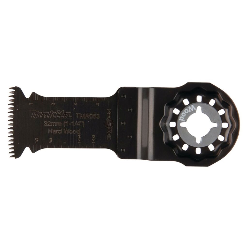 MAKITA SAHANTERÄ UPOTUKSEEN BIM LEVEYS 32MM. Kuvassa sahanterä ylhäältäpäin.