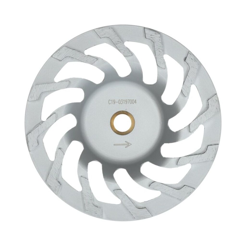 NORTON CLIPPER CG SLANT 180X22.23 TIMANTTIKUPPILAIKKA. Kuvassa timanttikuppilaikka edestäpäin.