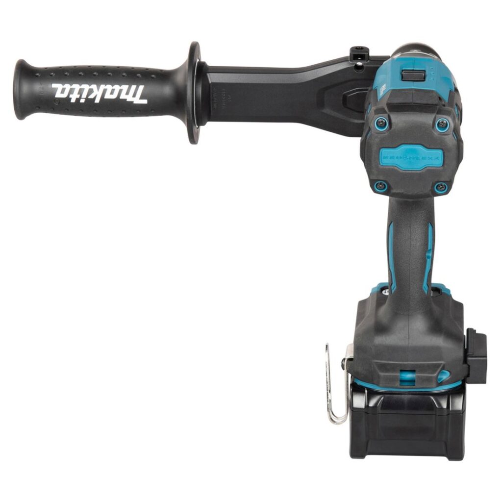 MAKITA Porakone XGT ® DF003GZ. Kuvassa porakone takaapäin yläviistosta.